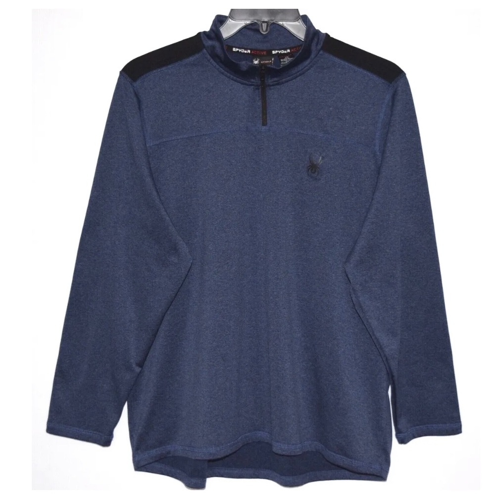 NEW MENS SPYDER ACTIVE 1/4 ZIP TOP! HIGH PERFORMANCE! SPYDER 1/4 ZIP Size L - Picture 4 of 8